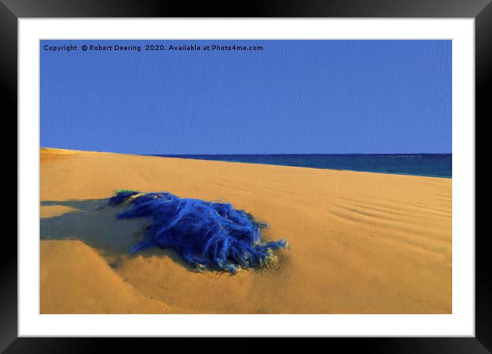Discarded Fishing Net Dungeness Beach Framed Mounted Print by Robert Deering