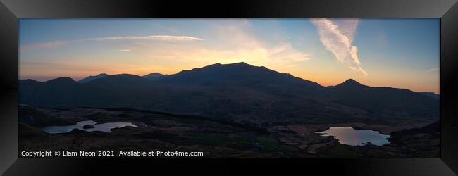 Dawn Over Mount Snowdon Framed Print by Liam Neon