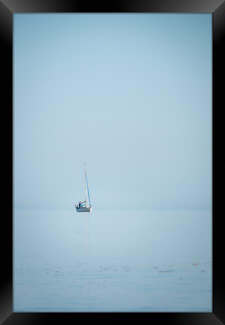 A Flat Calm Irish Sea Framed Print by Liam Neon
