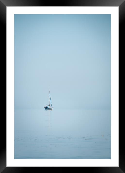 A Flat Calm Irish Sea Framed Mounted Print by Liam Neon