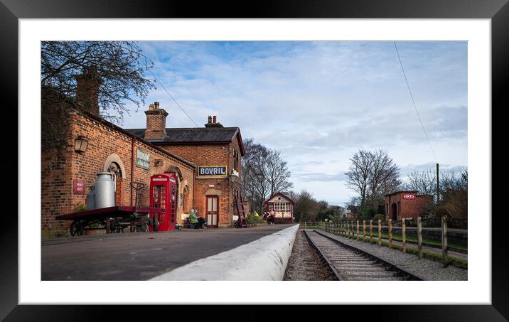 Hadlow Road Station Framed Mounted Print by Liam Neon