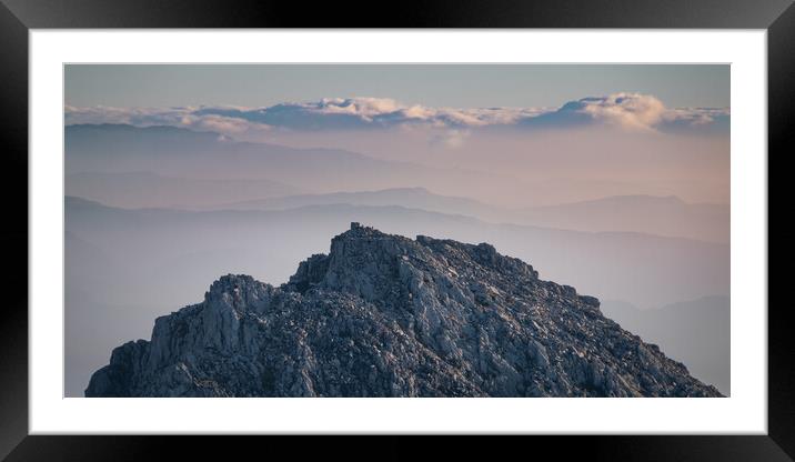 Atop Tryfan Framed Mounted Print by Liam Neon