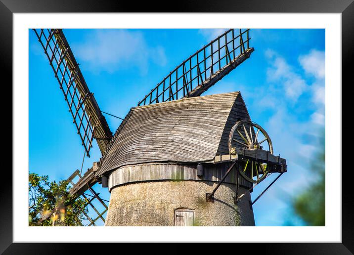 Bidston Windmill Against an Autumn Sky Framed Mounted Print by Liam Neon