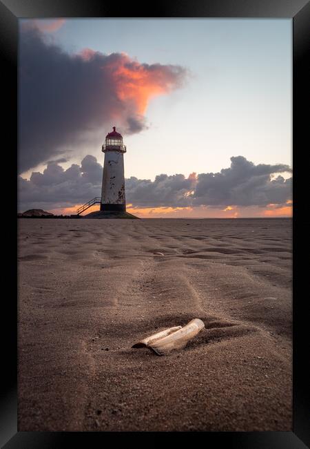 Razors Rest at Talacre Lighthouse, North Wales Framed Print by Liam Neon