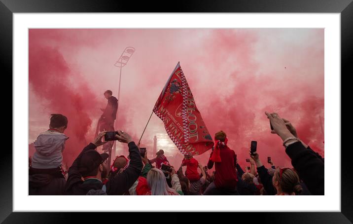 Liverpool Victory Parade 2022 Framed Mounted Print by Liam Neon