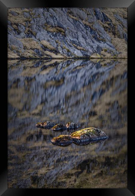 Ogwen Hippos on the Glyderau, Snowdonia Framed Print by Liam Neon