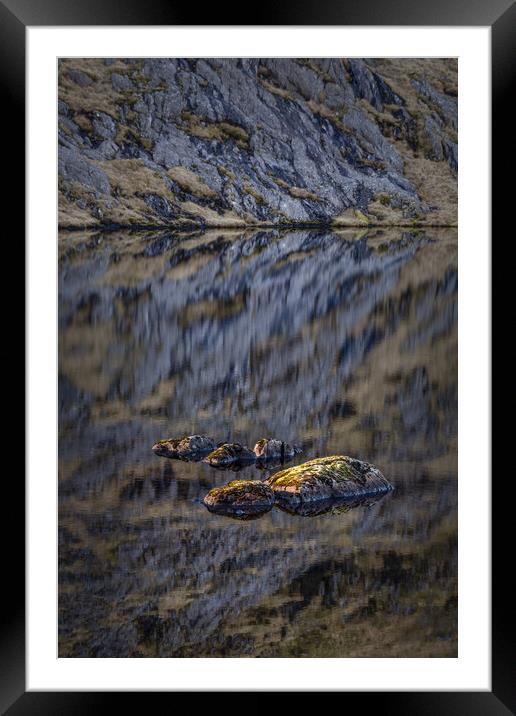 Ogwen Hippos on the Glyderau, Snowdonia Framed Mounted Print by Liam Neon