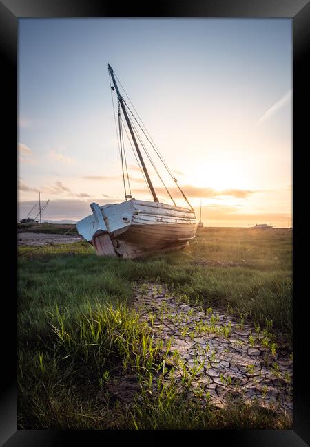 High and Dry at Heswall Shore  Framed Print by Liam Neon