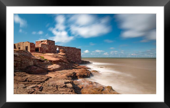 High Tide on Hilbre Island Framed Mounted Print by Liam Neon