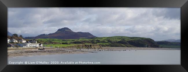 Bae Ceredigion from Criccieth, North Wales Framed Print by Liam Neon