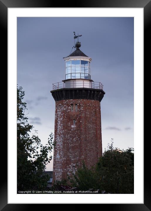 Hoylake Lighthouse Framed Mounted Print by Liam Neon