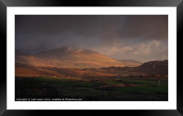 Storm Clouds Over Garndolbenmaen  Framed Mounted Print by Liam Neon