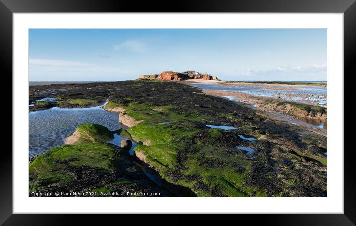 Hilbre Island Rockpools, Wirral Framed Mounted Print by Liam Neon