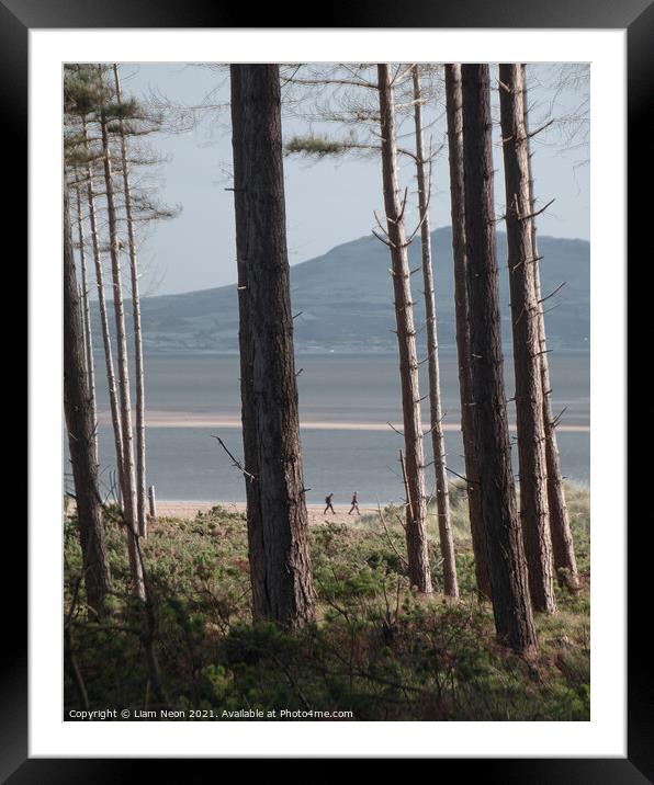 On The Beach, Anglesey Framed Mounted Print by Liam Neon