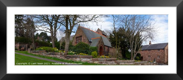 Caldy Village Church, Wirral Framed Mounted Print by Liam Neon