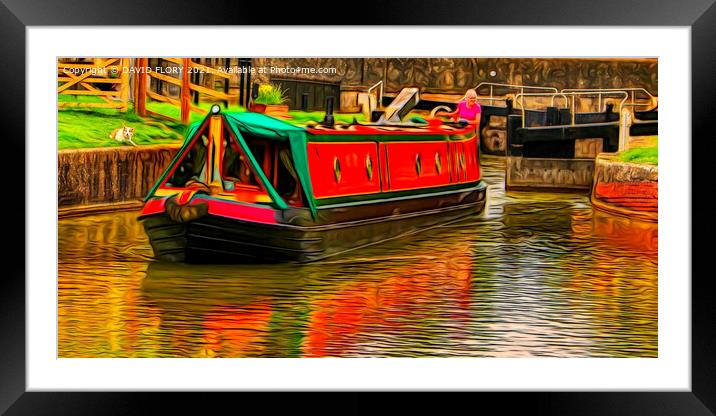 Leaving the lock Framed Mounted Print by DAVID FLORY