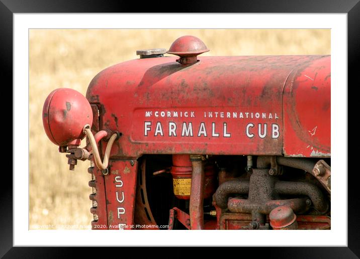 McCormick International Farmall Cub engine cover Framed Mounted Print by Richard Nixon