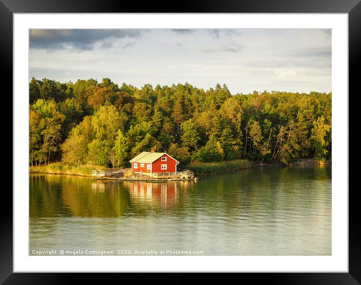 Autumn in the Turku Archipelago Framed Mounted Print by Angela Cottingham