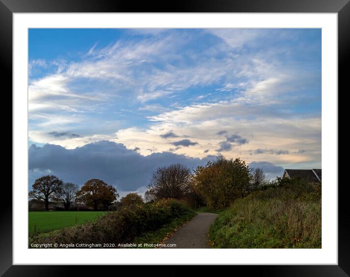 Beautiful Clouds over Bishopthorpe Framed Mounted Print by Angela Cottingham