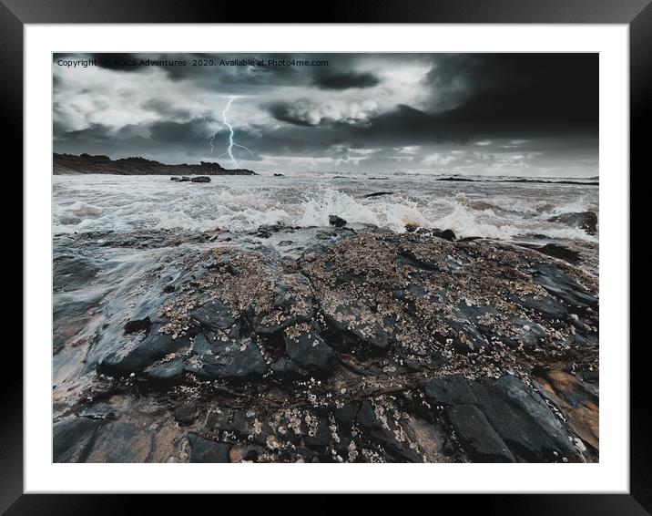 Stormy sea at Wisemans Bridge Framed Mounted Print by ROCS Adventures