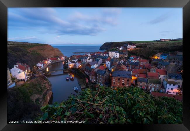 Evening Light at Staithes Framed Print by Lewis Gabell