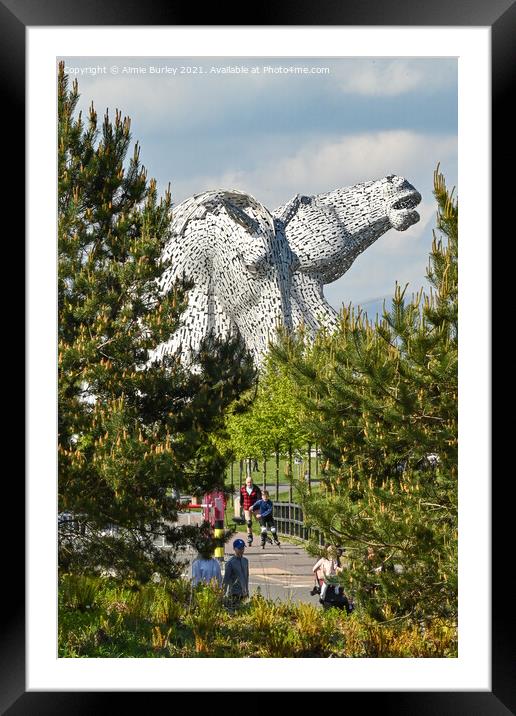 The kelpies, Falkirk Framed Mounted Print by Aimie Burley
