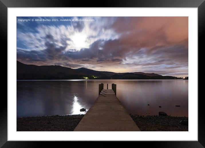Derwentwater by night Framed Mounted Print by Aimie Burley