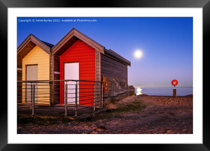 Blyth Beach Huts Framed Mounted Print by Aimie Burley