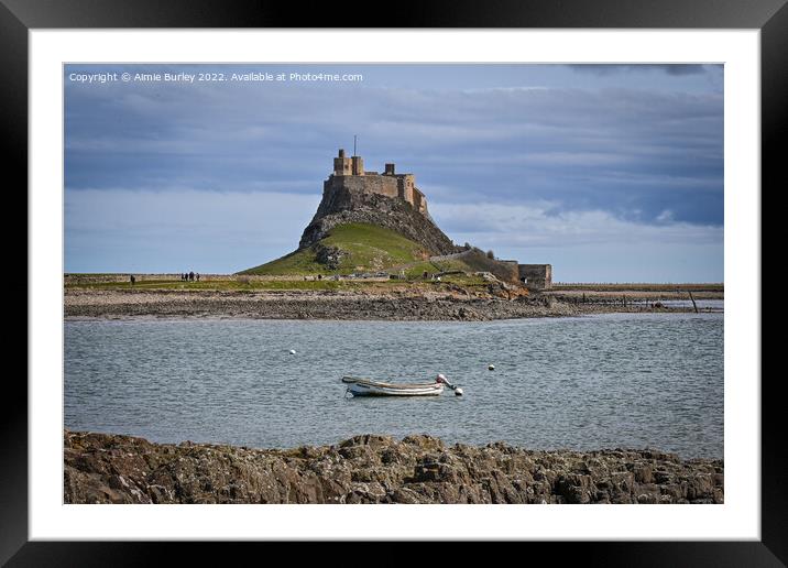 Boat at Lindisfarne Framed Mounted Print by Aimie Burley