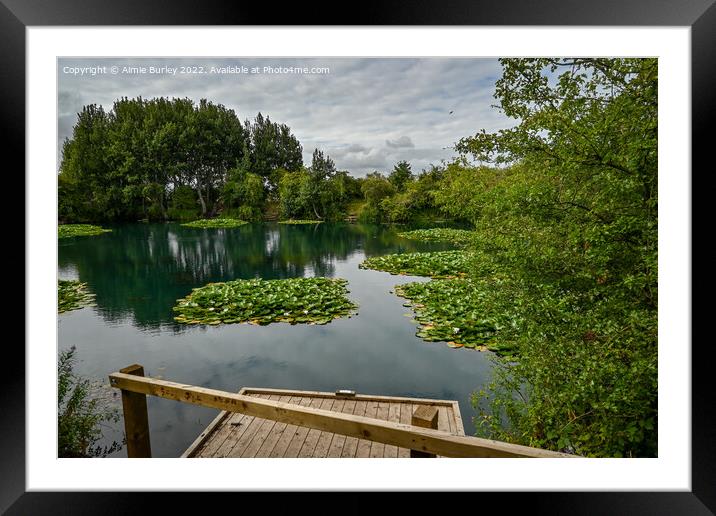 Fishing lake  Framed Mounted Print by Aimie Burley