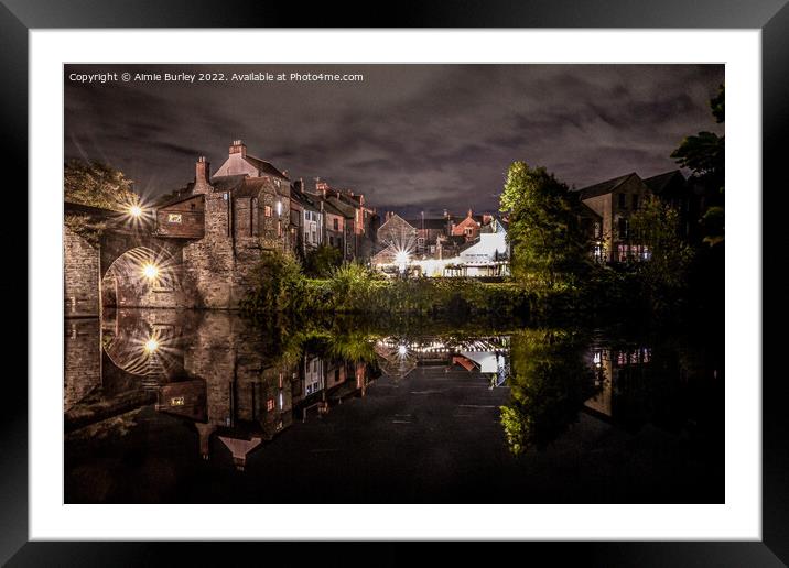 Enchanting Night Scene in Durham Framed Mounted Print by Aimie Burley