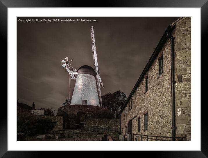 Fulwell Mill at Night Framed Mounted Print by Aimie Burley