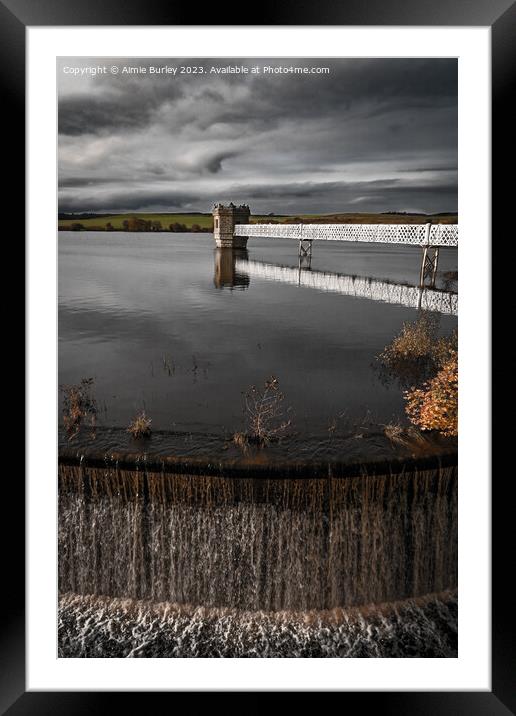 Reservoir at dusk  Framed Mounted Print by Aimie Burley