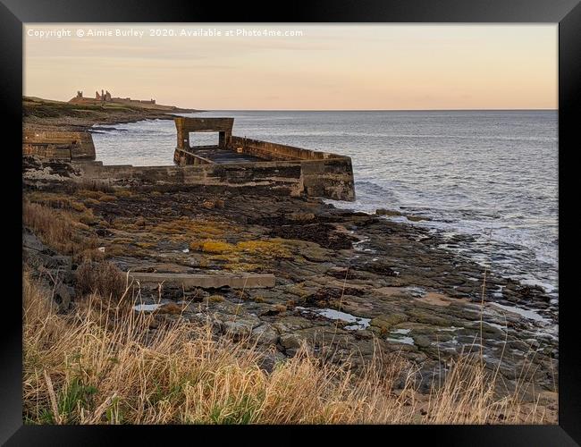 Dunstanburgh Castle from Craster Framed Print by Aimie Burley