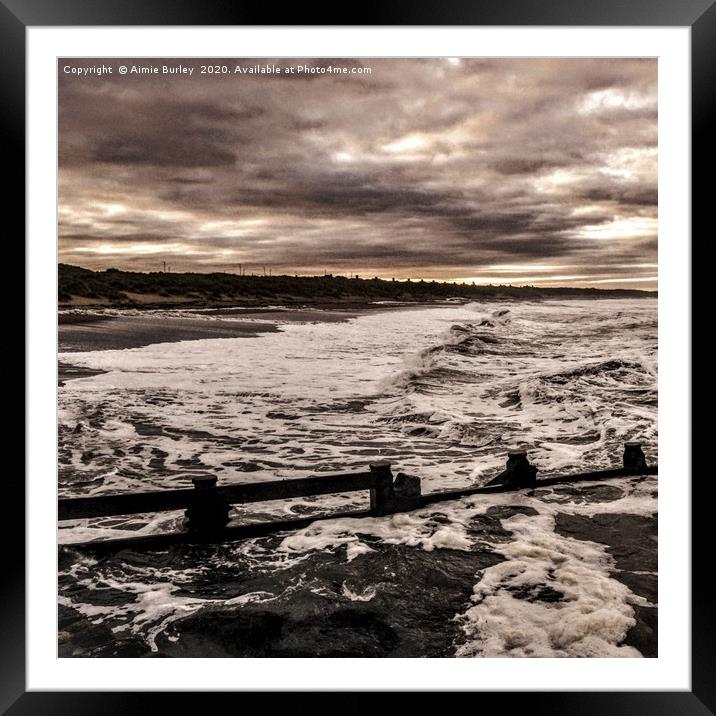 Stormy Sea Framed Mounted Print by Aimie Burley