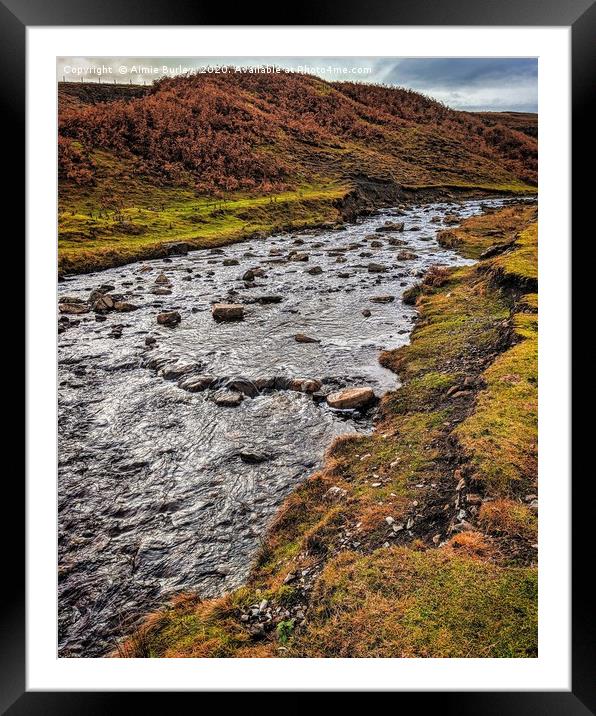 Bollihope Burn in Autumn Framed Mounted Print by Aimie Burley