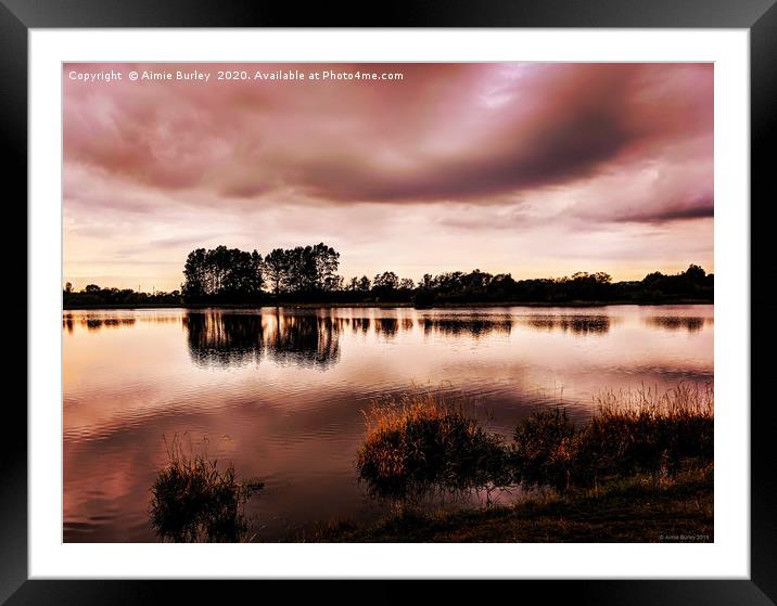 Reflections on the Lake Framed Mounted Print by Aimie Burley