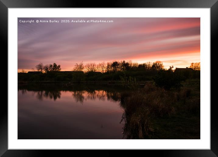 Sunset in Northumberland Framed Mounted Print by Aimie Burley