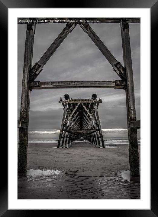 Steetley Pier  Framed Mounted Print by Aimie Burley