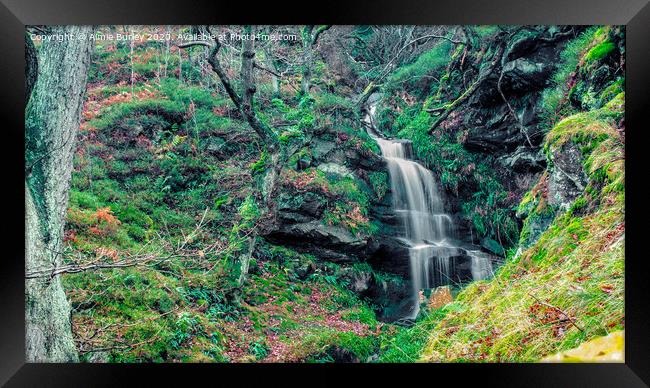 Northumberland waterfall Framed Print by Aimie Burley