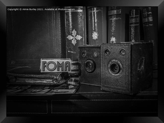 Vintage brownie camera  Framed Print by Aimie Burley