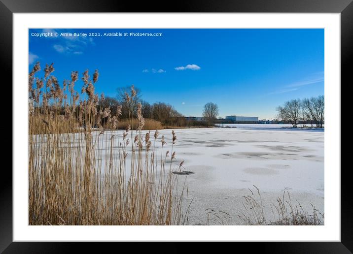  Blue skies and snow  Framed Mounted Print by Aimie Burley