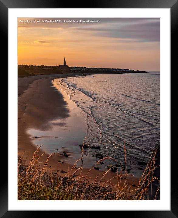 Sunset in Tynemouth  Framed Mounted Print by Aimie Burley