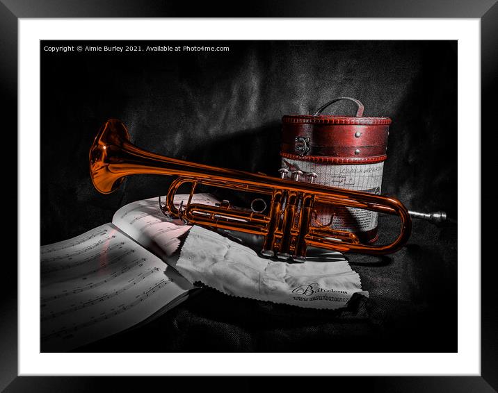 Red trumpet  Framed Mounted Print by Aimie Burley