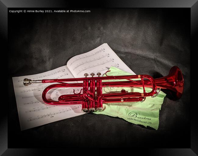 The Red trumpet  Framed Print by Aimie Burley