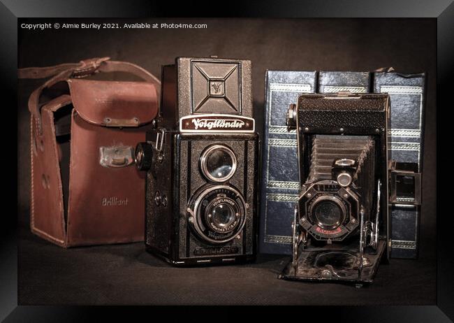 A couple of old cameras  Framed Print by Aimie Burley