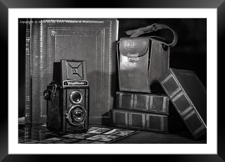 Antique camera  Framed Mounted Print by Aimie Burley