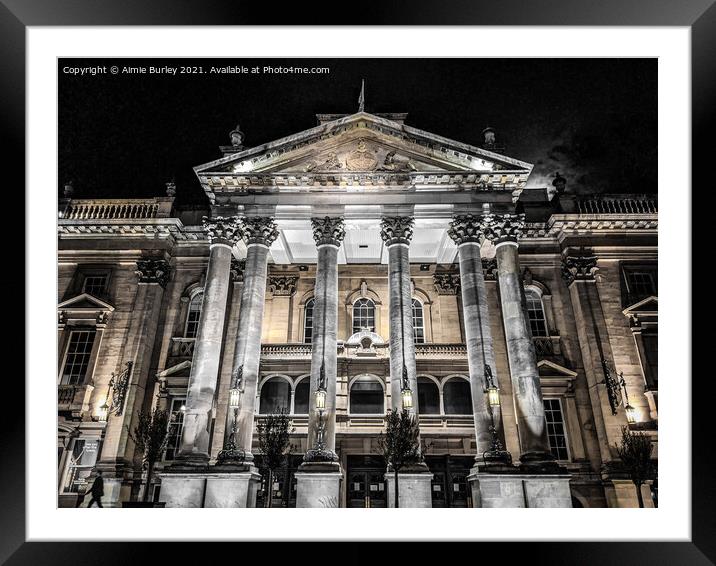 Newcastle's Theatre Royal at night Framed Mounted Print by Aimie Burley