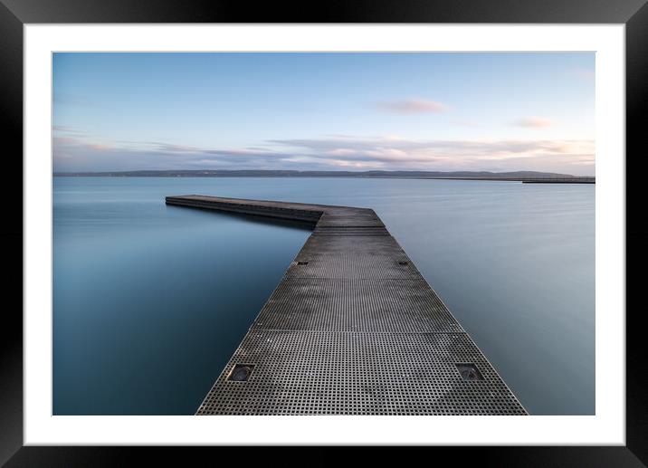 Jetty at West Kirby marina Framed Mounted Print by Ann Goodall