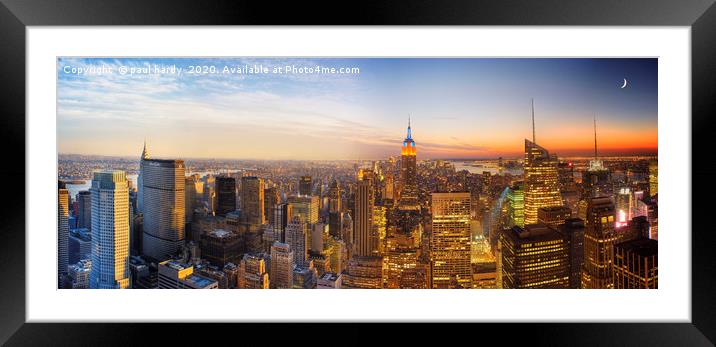 Day to night transition of Manhattan Framed Mounted Print by conceptual images